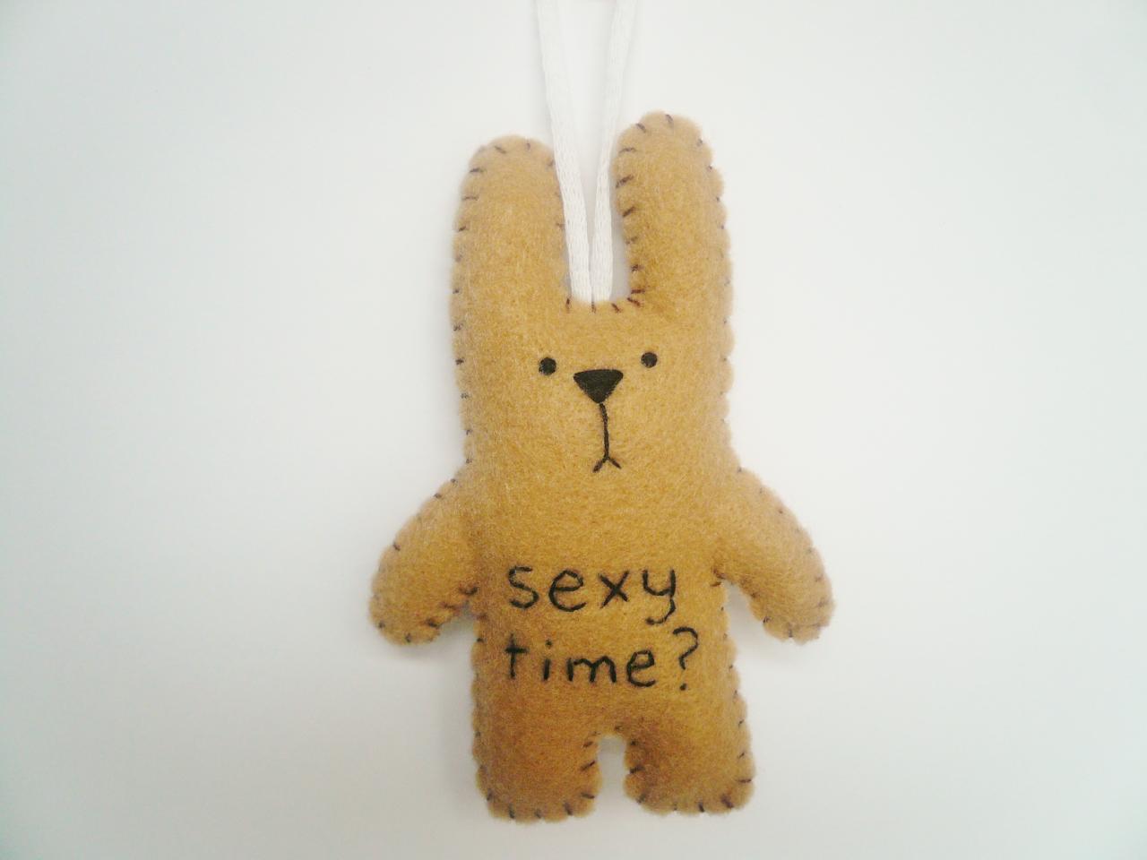Christmas tree ornament decoration or gift funny bunny rabbit - Sexy time